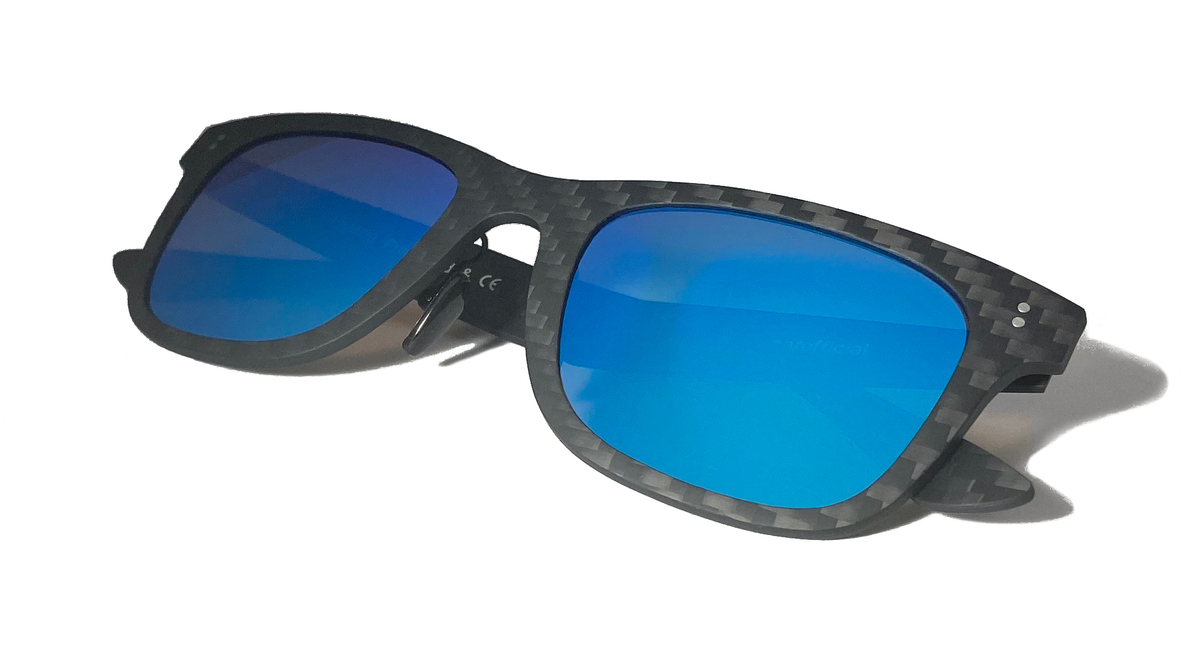 Full Carbon Fibre Sunglasses  Polarised Sky Blue – Future-Wear
